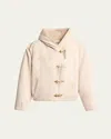 Isabel Marant Biane Teddy-lined Hooded Denim Jacket In Ecru