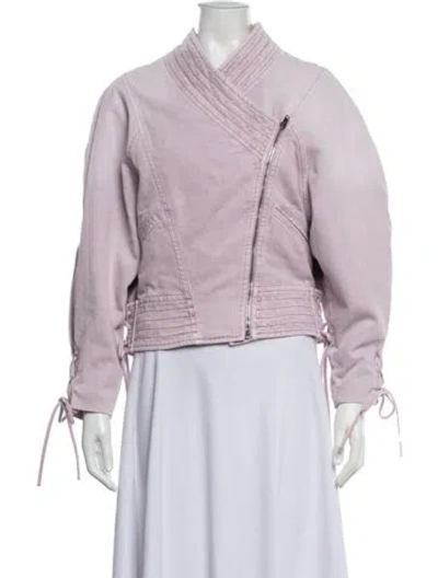 Pre-owned Isabel Marant Biker Jacket In Purple