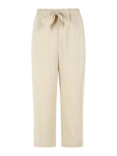 Isabel Marant Bilna Beige Cotton Blend Pants In Neutral