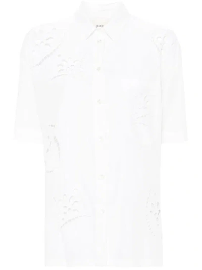 Isabel Marant Bilya Broderie-anglais Shirt In White