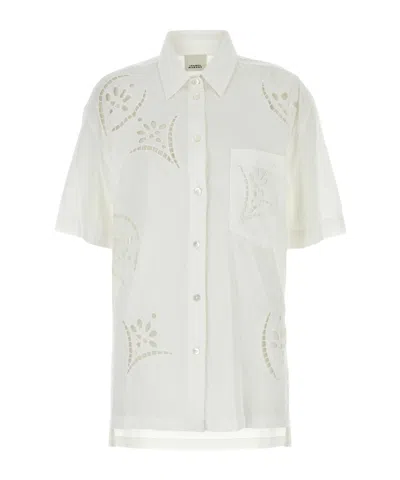 ISABEL MARANT ISABEL MARANT BILYA BRODERIE-ANGLAIS SHORT-SLEEVED SHIRT