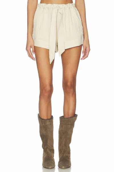 Isabel Marant Birva Pull On Shorts In Ecru In White