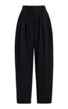 Isabel Marant Janice Pleated Wool-twill Tapered Pants In Black
