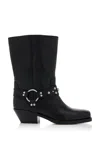 Isabel Marant Antya Leather Cowboy Boots In Black