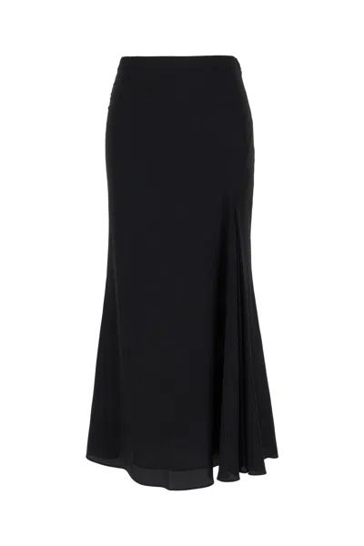 ISABEL MARANT BLACK ACETATE BLEND SKIRT
