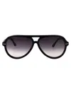 Isabel Marant Acetate Aviator Sunglasses In Black