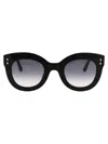 Isabel Marant Oval Frame Sunglasses In Black