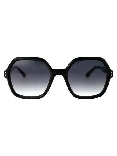 Isabel Marant Black Acetate Sunglasses In Blue