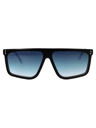 Isabel Marant Black Acetate Sunglasses In Multi