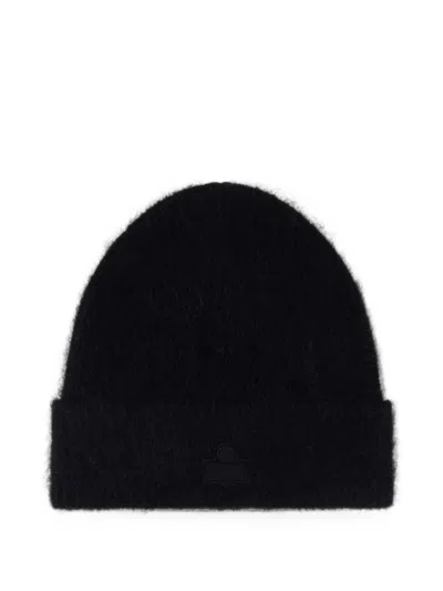 Isabel Marant Black Alpaca Blend Peeta Beanie Hat