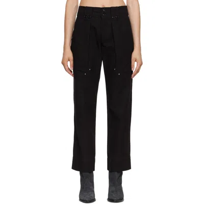 Isabel Marant Black Amandine Trousers In 01bk Black