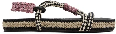ISABEL MARANT BLACK & BEIGE WALTEE SANDALS