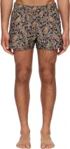 Isabel Marant Patterned Shorts In Vicente/black/ochre
