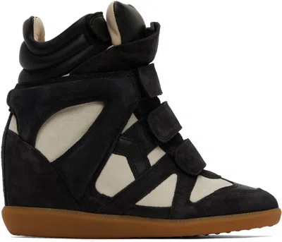 ISABEL MARANT BLACK & OFF-WHITE BEKETT SNEAKERS