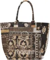 Isabel Marant Black & Off-white Yenky-ge Tote In 01bk