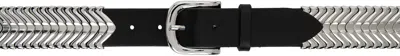 Isabel Marant Black & Silver Tehora Belt In Bksi