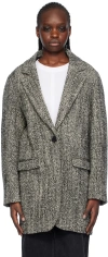 Isabel Marant Black & White Jilinka Coat In Bkec Black/ecru