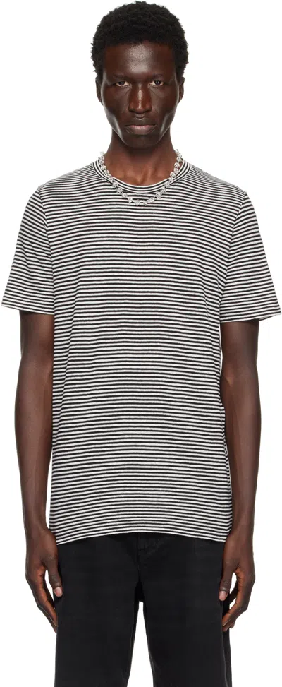 Isabel Marant Black & White Leon T-shirt In 23ec