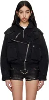 Isabel Marant Giubbino Aneli In Denim Nero Donna In Faded Black
