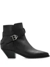 Isabel Marant Black Ankle Boots With Flared Heel In Black