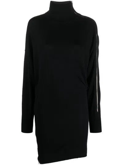 Isabel Marant Black Asymmetrical Knit Dress For Women