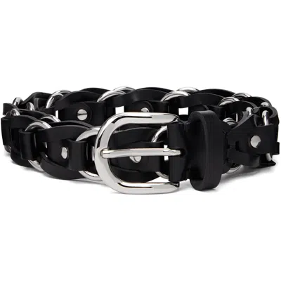 Isabel Marant Black Bali Belt In Black/silver