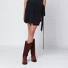 Isabel Marant Asymmetrical Mini Wrap Skirt In Black