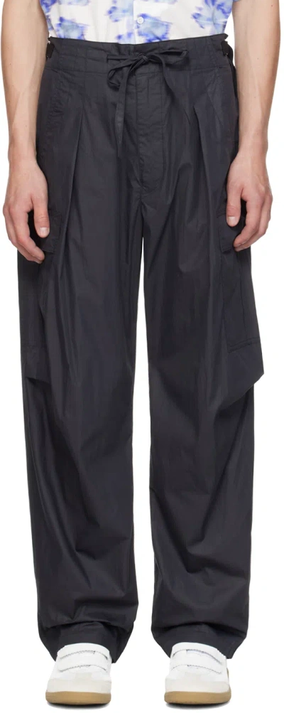 Isabel Marant Black Caleb Cargo Pants In Faded Black 02fk