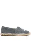 Isabel Marant Textured Grey Slip-on Sneakers With Jute-wrapped Midsole