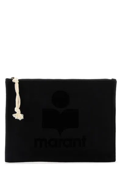 Isabel Marant Black Canvas Netia Pouch