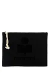 Isabel Marant Black Canvas Netia Pouch In Black
