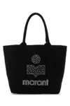 Isabel Marant Black Canvas Small Yenky Shopping Bag In Black