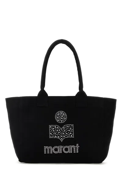 Isabel Marant Black Canvas Yenky Zipped Shopping Bag