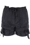 ISABEL MARANT BLACK CARGO-INSPIRED COTTON SHORTS FOR WOMEN