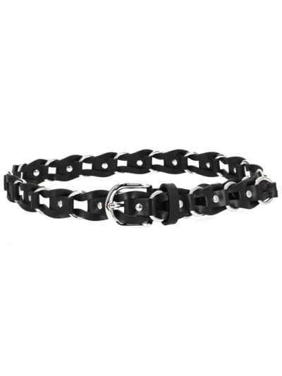 Isabel Marant Black Chain Detail Logo Belt