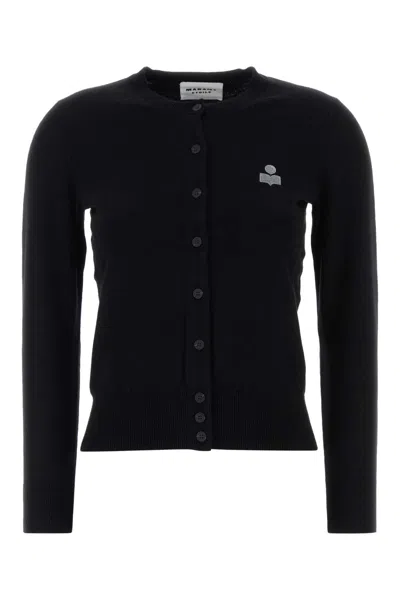 ISABEL MARANT BLACK COTTON BLEND MONA CARDIGAN