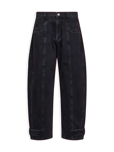 Isabel Marant Black Cotton Denim Leya Barrel Jeans