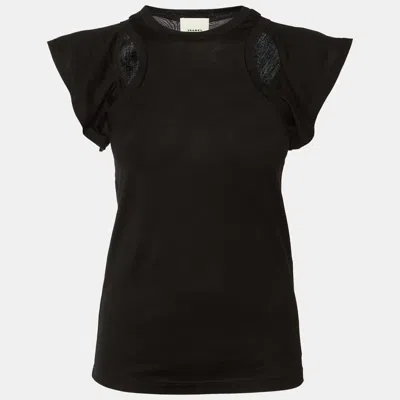 Pre-owned Isabel Marant Black Cotton Faly Cut-out T-shirt Xs