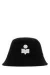 ISABEL MARANT BLACK COTTON HALEY BUCKET HAT
