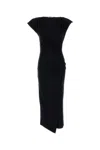 Isabel Marant Cotton Nadela Dress Cap Sleeves Midi Length In Black