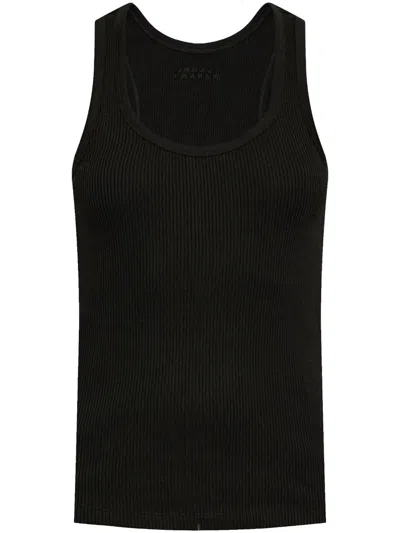Isabel Marant Black Cotton Tank T-shirt