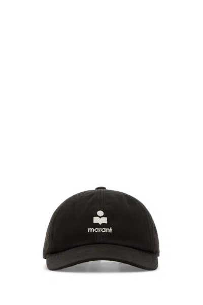 Isabel Marant Black Cotton Tomas Baseball Cap