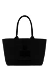 Isabel Marant Black Cotton Yenky Zipped Shopping Bag In Black