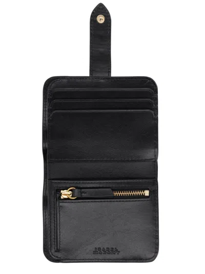 Isabel Marant Black Cow Leather Wallet