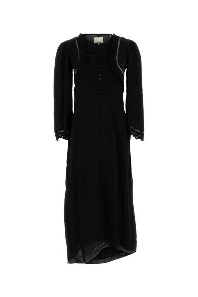 ISABEL MARANT BLACK CREPE FAUSTINA DRESS