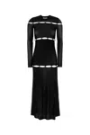 Isabel Marant Elmire Embellished Cutout Knitted Maxi Dress In Black