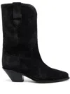 Isabel Marant Black Dahope Leather Boots In Black