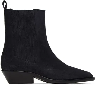 Isabel Marant Black Delena Boots In 02fk Faded Black