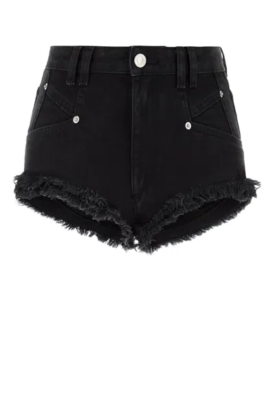 Isabel Marant Black Denim Eneidala Shorts