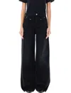 Isabel Marant Lemony Black Five-pocket Jeans With Logo Patch In Cotton Denim Woman In Black